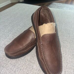 Giorgio Brutini Brown TRAVEL MOC Pebbled Leather Slip-On Loafers(124)